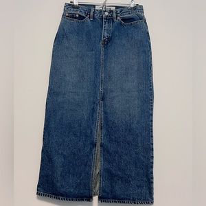 Vintage Maxi Jean Skirt
